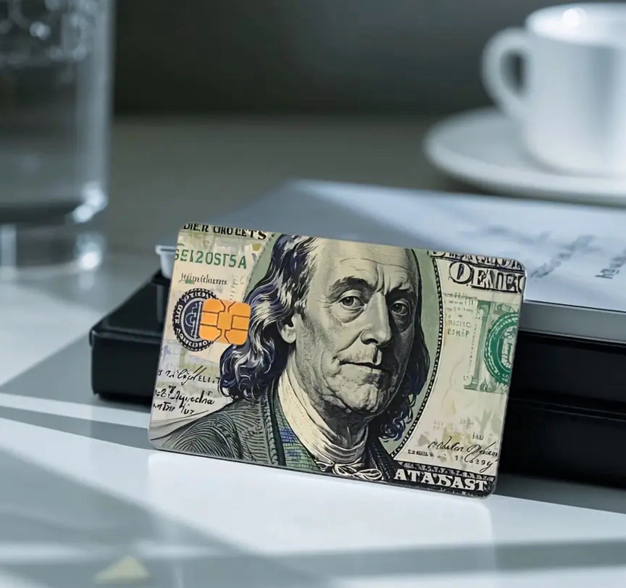 Lot x4 Hundred Dollar Bill USA Currency Money Credit Debit Card Skin Sticker 062