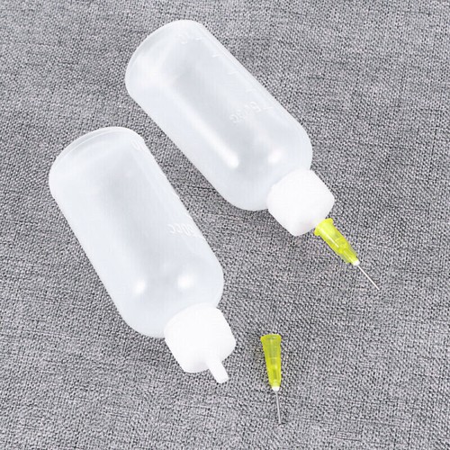 Botellas dispensadoras de pegamento transparente botella aplicadora punta de aguja 5 piezas 50 ml - Imagen 6 de 9