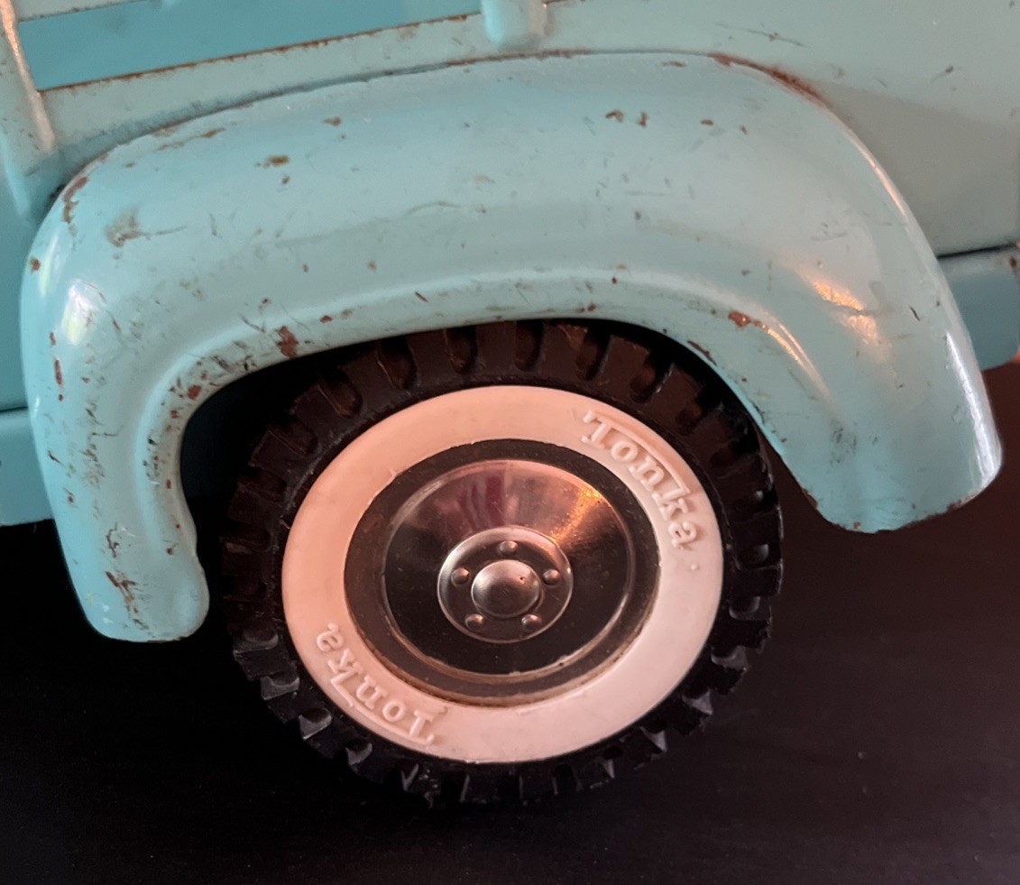HTF Vintage 1960s Tonka Step Side Stake Trailer Original Paint Missing ...