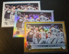 2022 Topps Update Gold Foil, Foil and Base #US45 Opening Day Bronx Bash -3 cards