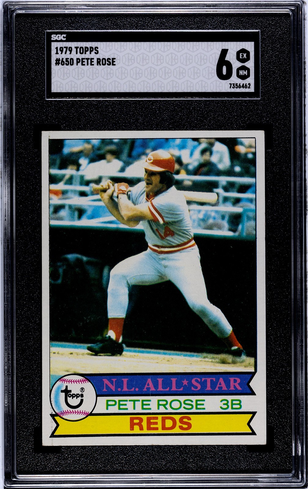 1979 Topps #650 Pete Rose SGC 6 EX-NM 3B Cincinnati Reds Charlie Hustle Hit King