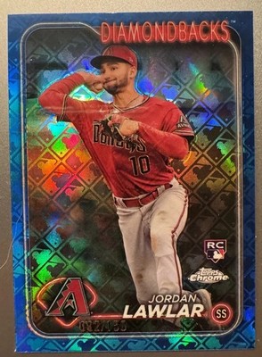 2024 Topps Chrome Logofractor Edition - Jordan Lawlar #229 Blue Refractor...