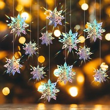 18PCS Snowflake Christmas Snowflakes Decorations, Hanging Garland for
