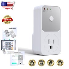 Refrigerator Surge Protector - 1800W Single Outlet, Safe ABS, Voltage Protection
