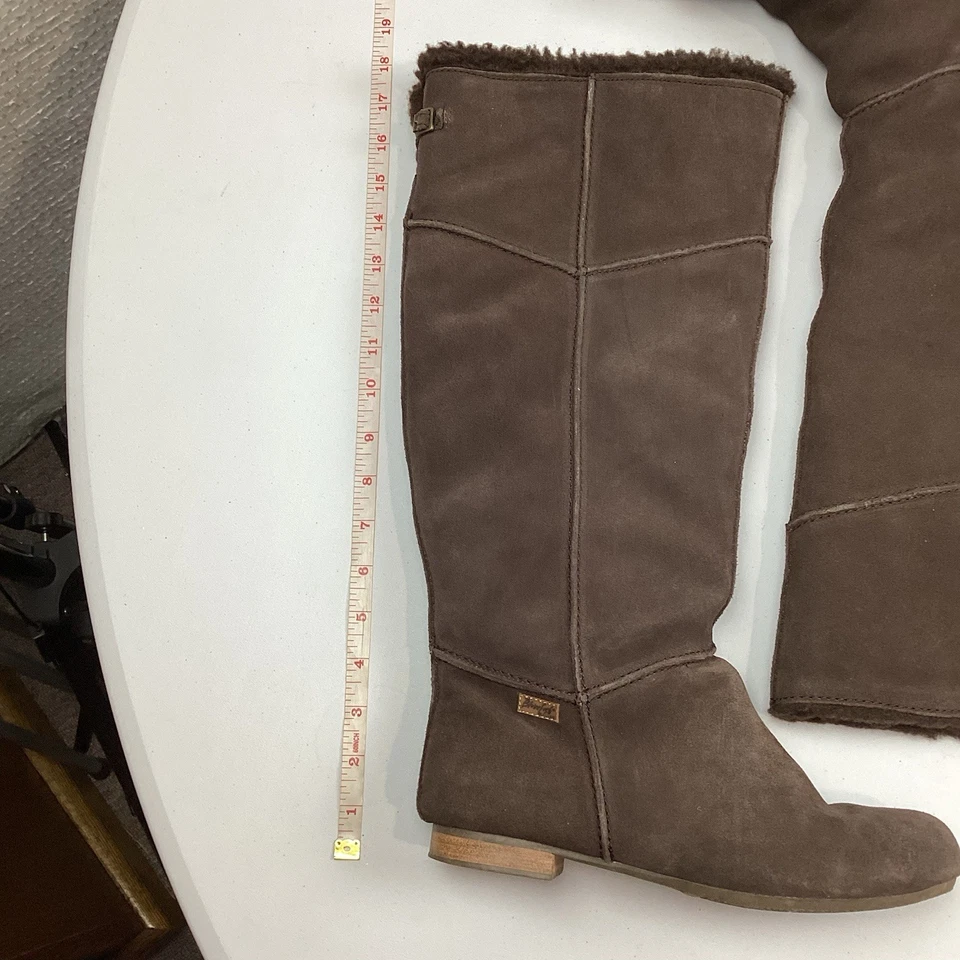 Botas de invierno para mujer Blowfish de cuero marrón hasta la rodilla talla 8,5 cálidas Foto 3 de 4