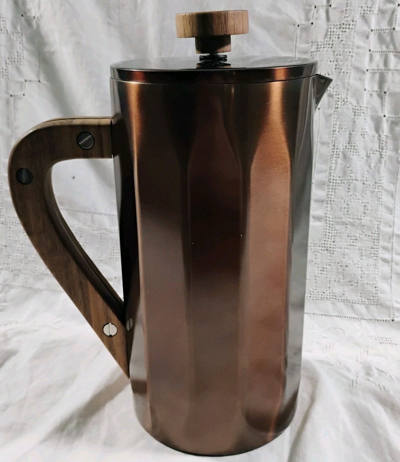 Stainless Steel Wooden Handle 8 Cup 34 Oz 1l Liter