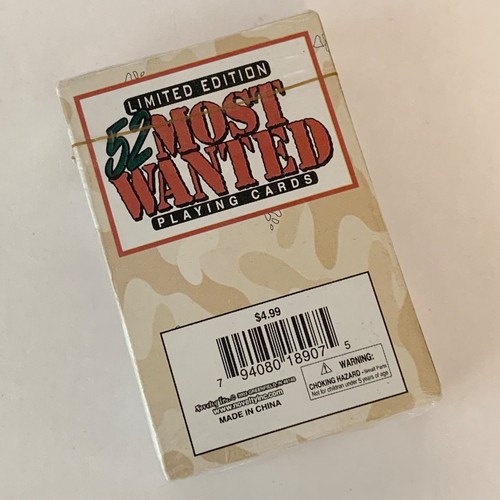 Limited Edition 52 Iraq's Most Wanted Playing Card Deck ~ Saddam Hussein Sealed - Picture 2 of 5