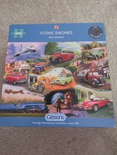 Gibson's 1000 Piece Jigsaw Puzzle Iconic Engines Complete