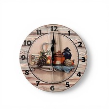 Wall Clock Quartz Vintage Rustic Style Retro Shabby Chic Kitchen Farmhouse