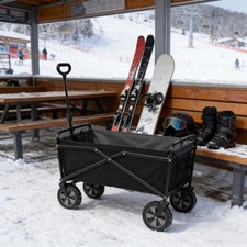 Wagon Cart Garden Handcart 200KG Folding Wagon Heavy Duty Trolley Cart Market UK