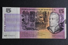 Australia $5 5 Five Dollars 1972 Phillips Wheeler Banknote NHP - Good