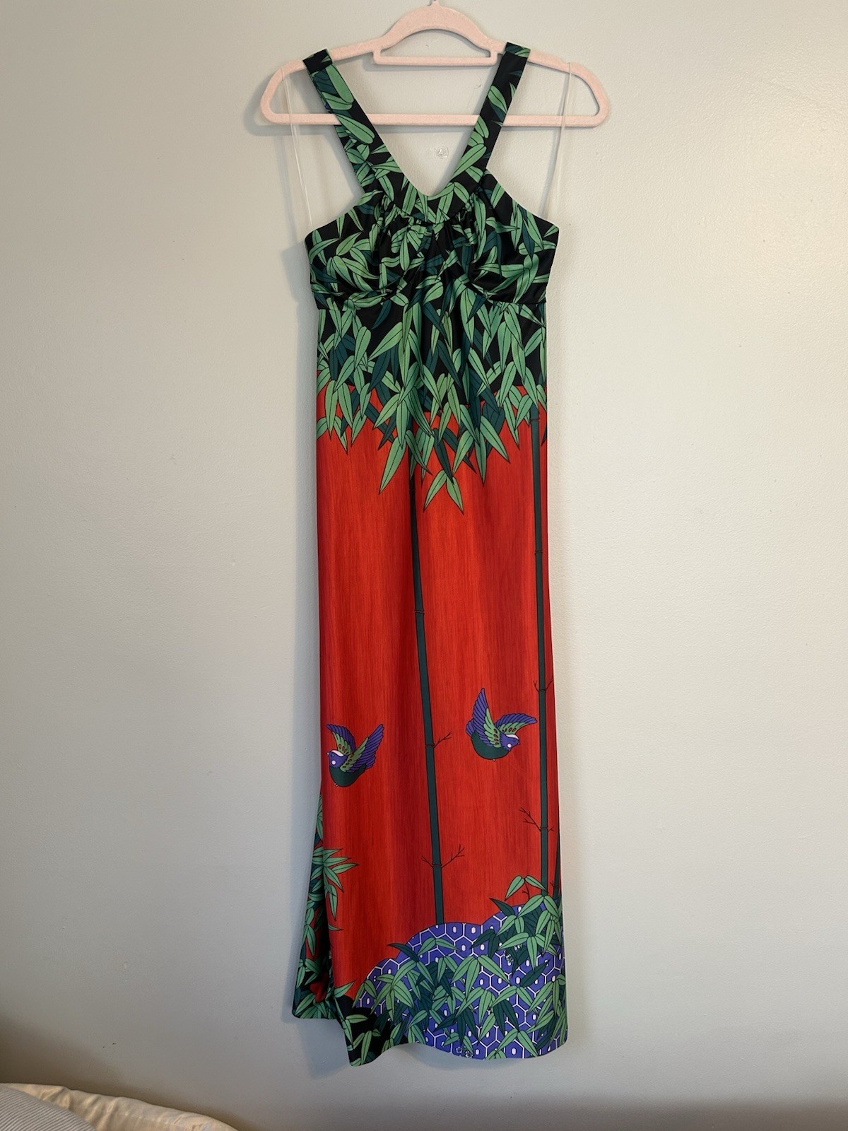 Vintage Tori Richard Honolulu Dress Size 8 Red Hawaiian
