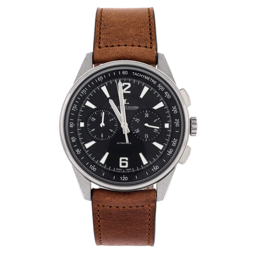 Jaeger-LeCoultre Polaris Chronograph Automatic Watch Stainless Steel and Leather