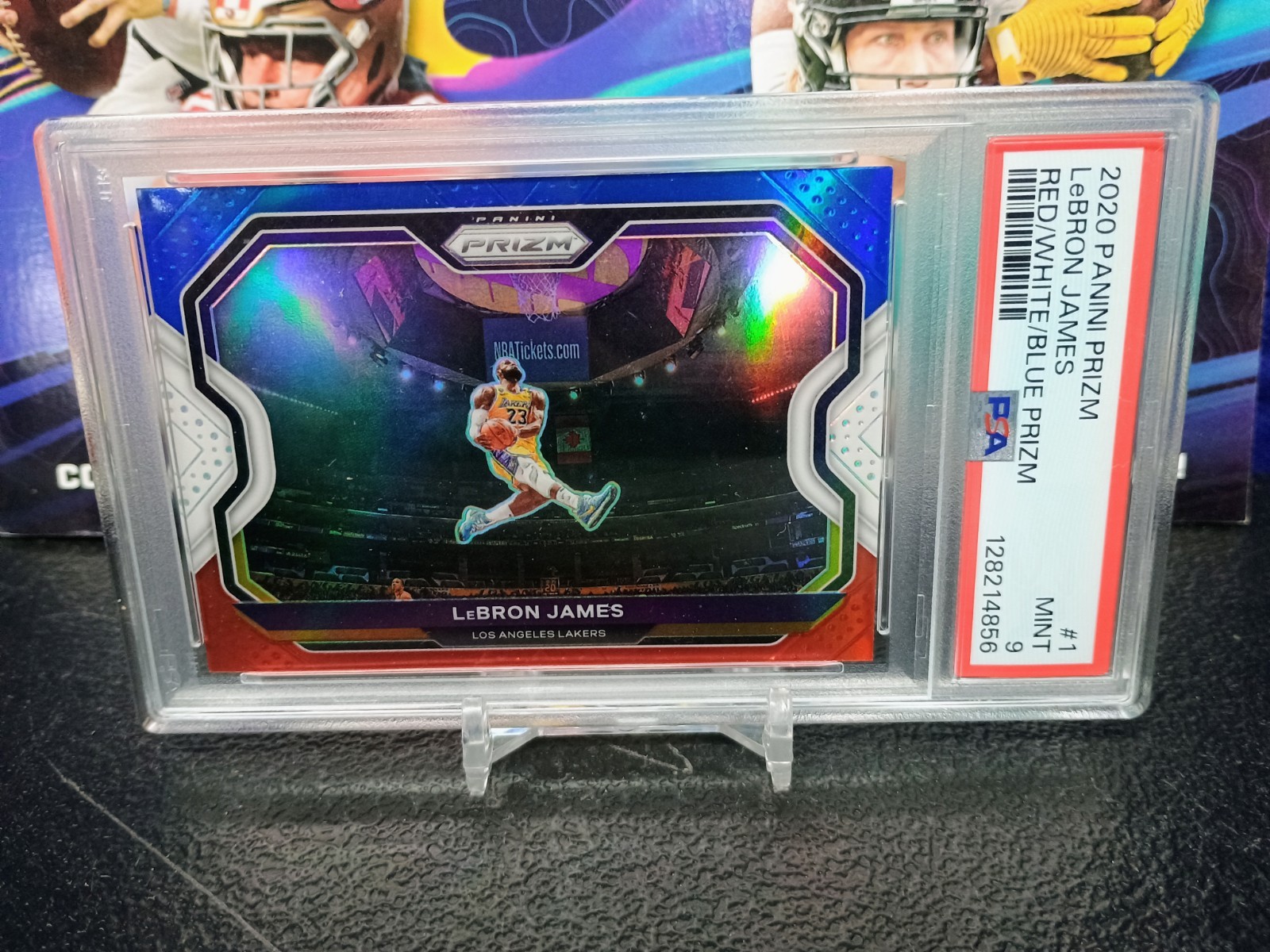 2020 Prizm LeBron James #1 Red White Blue PSA 9 Mint Kobe Bryant Tribute