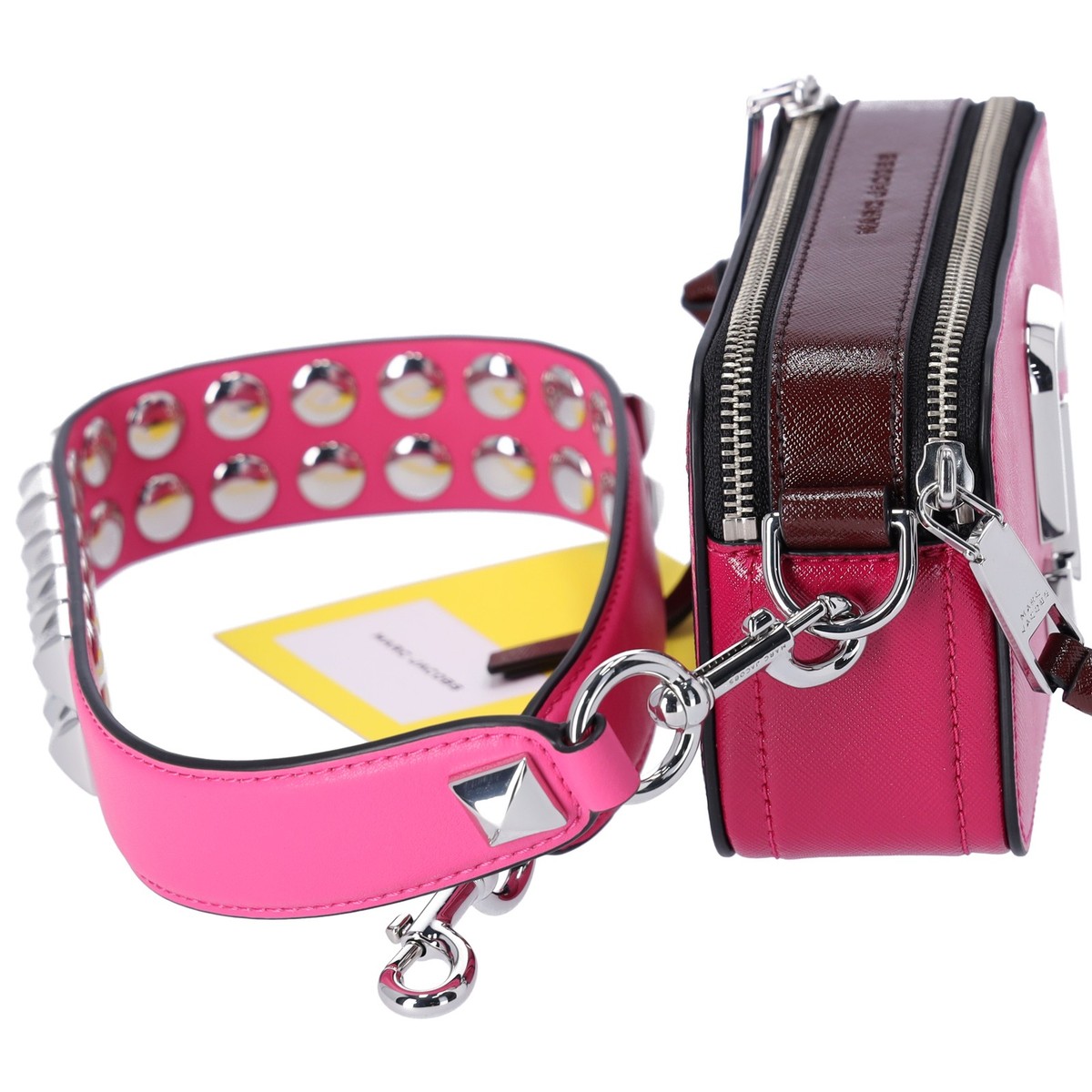 Marc Jacobs The Snapshot Shoulder Bag Studded Saffiano Leather