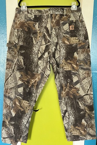 Carhartt Realtree Mens Camo Carpenter Cargo Pants Dungaree Fit 40 X 32 B158 CMO - Picture 6 of 22