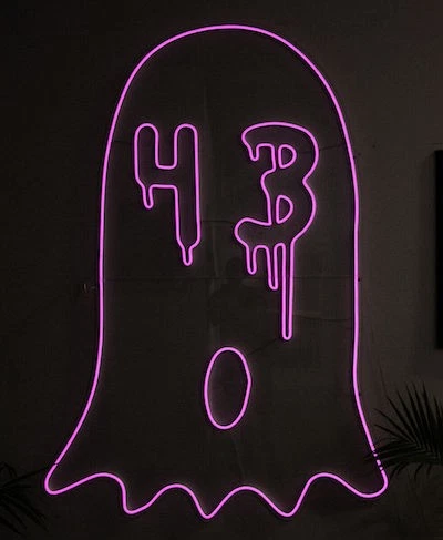 Ken Block SEMA ghost neon sign