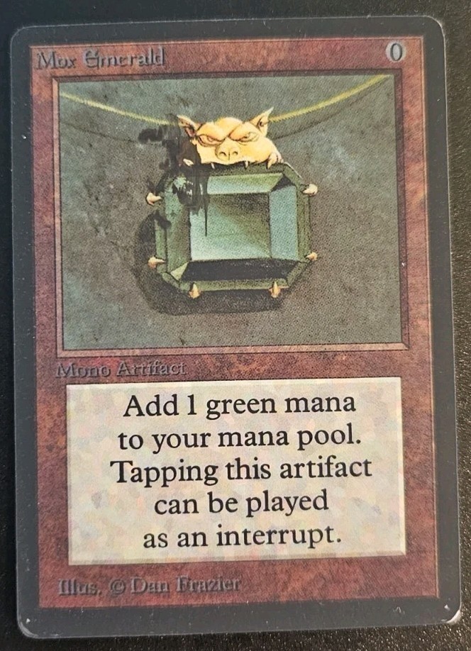 Mox Emerald Alpha Edition Regular Playtest Card