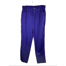 Vintage 80s Escada Margaretha Ley High  Waisted Tapered Purple Pant Size 38