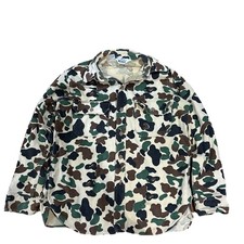 Vintage Woolrich Tan Duck Camo Shirt Men’s Large USA Made Hunting Chamois