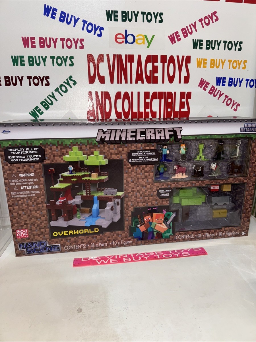 Minecraft Overworld Nano Scene Die-Cast Collectible Figures for