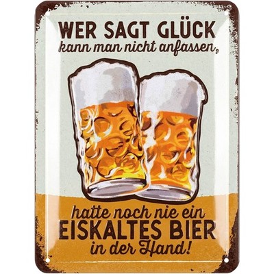 Blechschilder retro Bier Bar Deko, Metallschilder mit Spruch Partyraum, 15x20cm