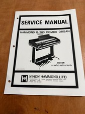 Hammond Combo Organ B-200 Schematic Troubleshooting - Service Manual