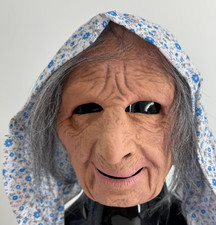 Funny Nana Grandma Old Woman Witch Female Scary Halloween Realistic USA Mask