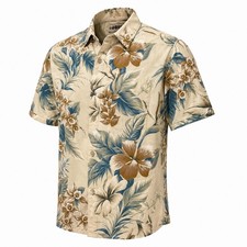 Vintage Campia Moda Rayon Hawaiian Aloha Shirt Mens Large Floral Camp Korea