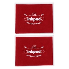 5x4" Craft Ink Pad,2Pcs Washable Stamp Ink Pad for Stamp Scrapbook, Wine Red
