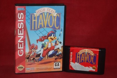 High Seas Havoc (Sega Genesis, 1993) Authentic Game Cartridge + Case