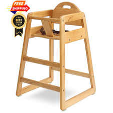 Wooden High Chair for Baby  Toddler   1 Count Pack of 1 , Natural