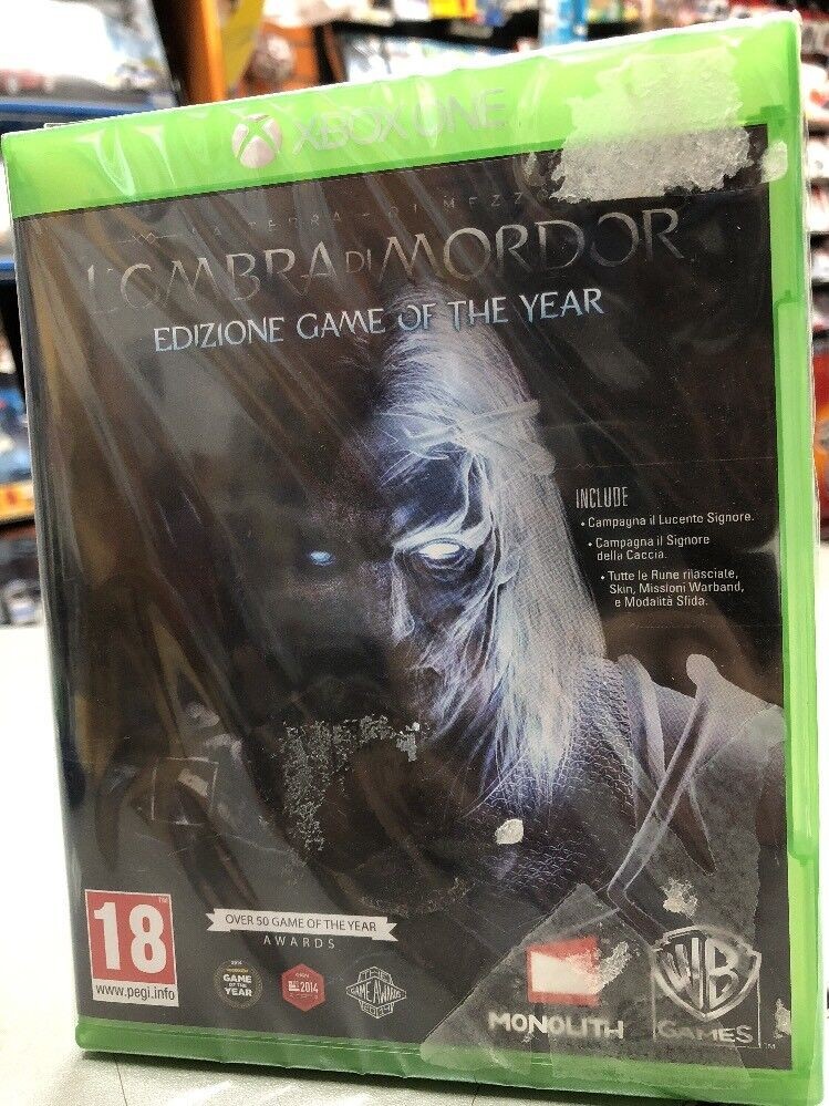 La Terra di Mezzo L'Ombra di Mordor GOTY Ita XBox One NUOVO RI-SIGILLATO