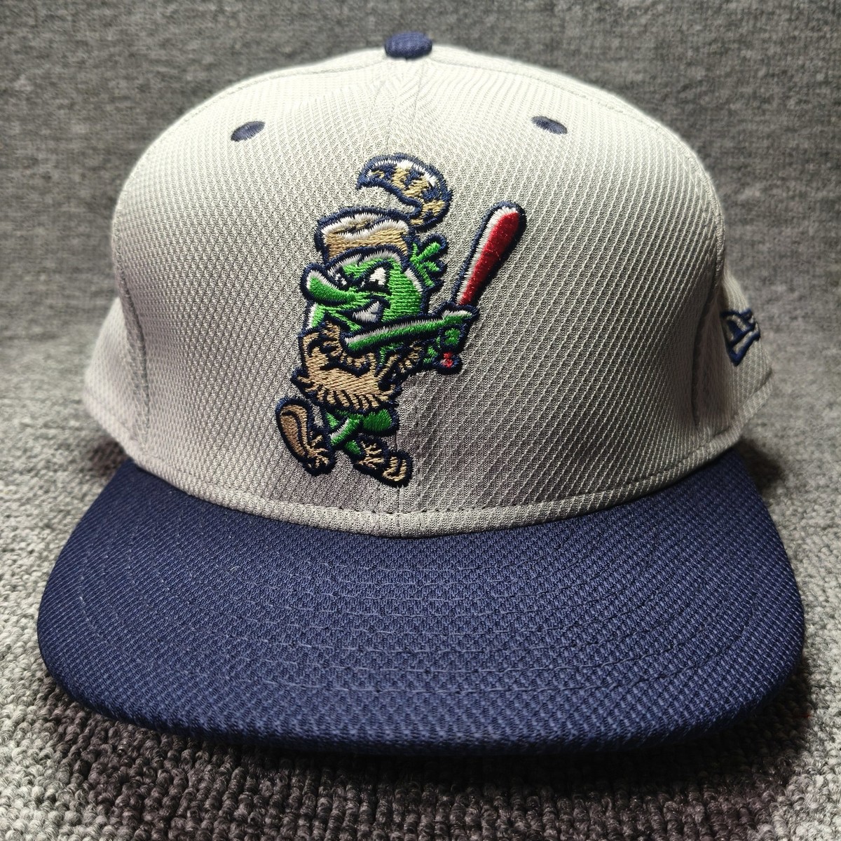 New Era Hillsboro Hops 59FIFTY Fitted Hat Navy Cream Size 8 MiLB