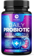Daily Probiotic Supplement 60 Billion CFU - 10 Diverse Strains for Digestion