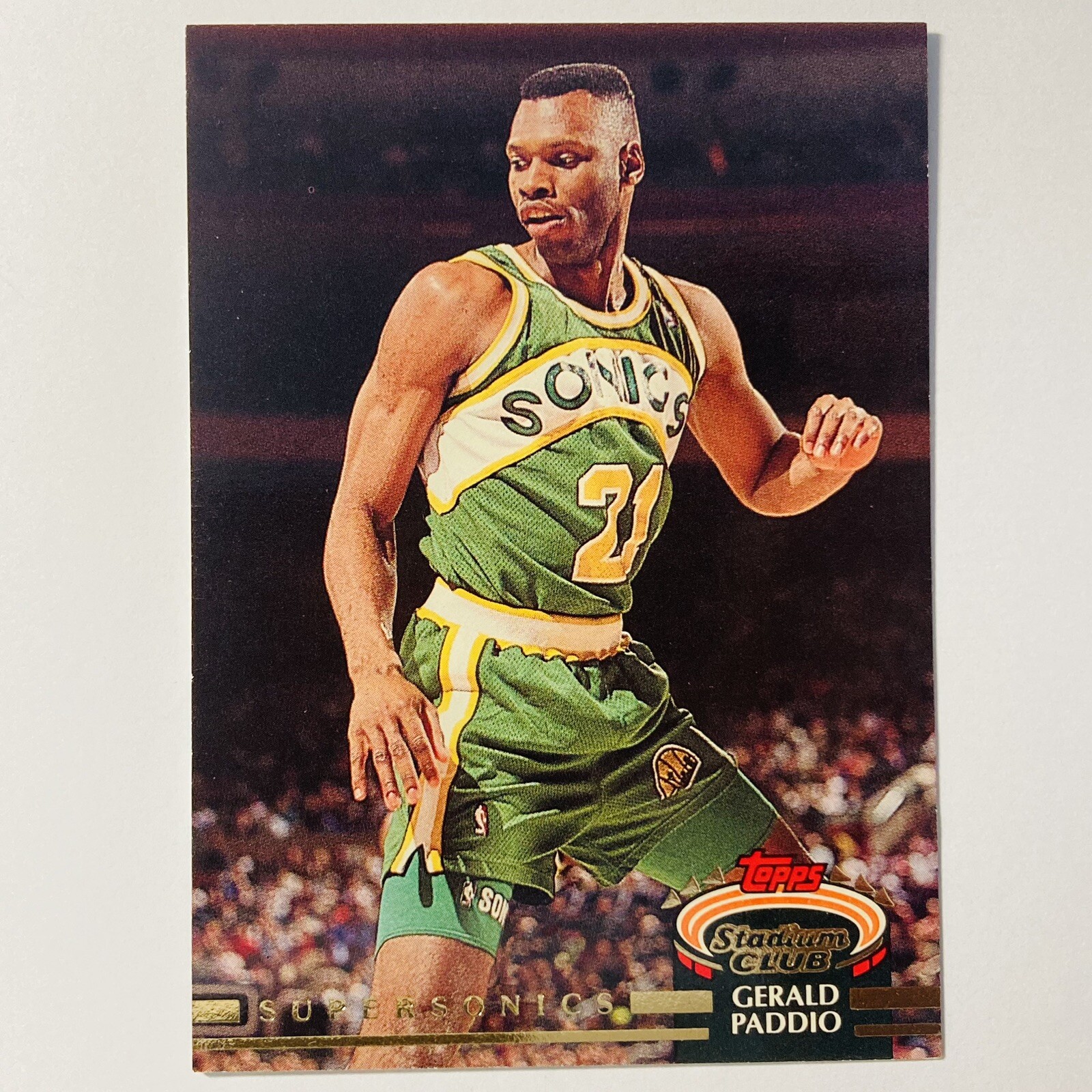 1992-93 STADIUM CLUB GERALD PADDIO SEATTLE SUPERSONICS #294 Tc2