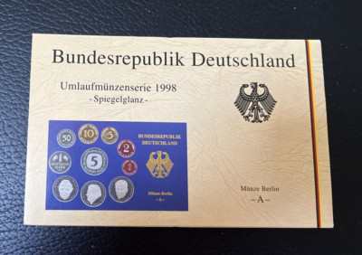 BRD 12,68 DM Kursmünzensatz Auswahl 1998-2000 A,D,F,G,J PP