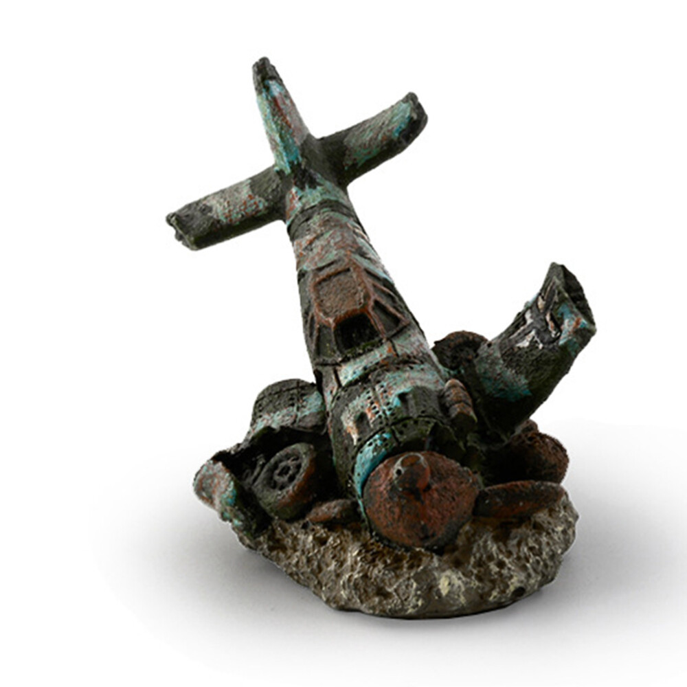 Aquarium Ruins Aquarium Sunken Decorations Aquarium Plane Wreck Fish