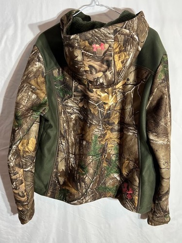 Under Armour Storm Camo Jacket Women’s XL Realtree Pink Full Zip Hooded - Picture 8 of 8