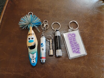 Keychains Lot Of 5 Unique Design USA Some Need Batteries Very Nice Plastic 