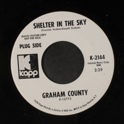 GRAHAM COUNTY: shelter in the sky / soul crusade KAPP 7'' Single 45 RPM