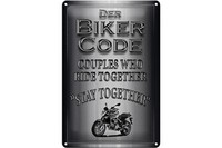 Blechschild Motorrad 20X30Cm Biker Code Stay Ride Together
