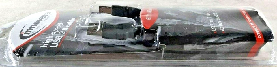 Innovera High-Speed Printer Cable USB 2.0 6' 40x Faster A/B Male Hi Speed NEW - Image 2 of 3