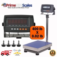 440 lb Industrial Digital Bench Shipping Scale Rechargeable Battery 12" x 16"