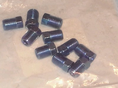 10 NEW P24288 KENT BRAKE METRIC STEEL TUBE NUTS SPECIAL LINE FITTING BLUE