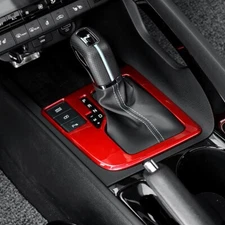Gloss Red Center Console Gear Shift Panel Cover Trim For Hyundai Elantra 2021-25