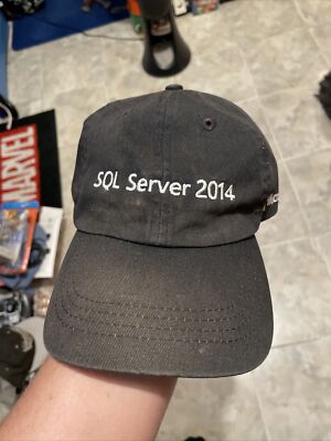 MICROSOFT SQL Server Computers 2014 Black Adjustable Hat Cap Port Company