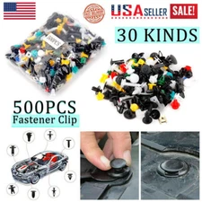 500 Clips Car Body Plastic Push Pin Rivet Trim Moulding Fastener Screwdriver USA