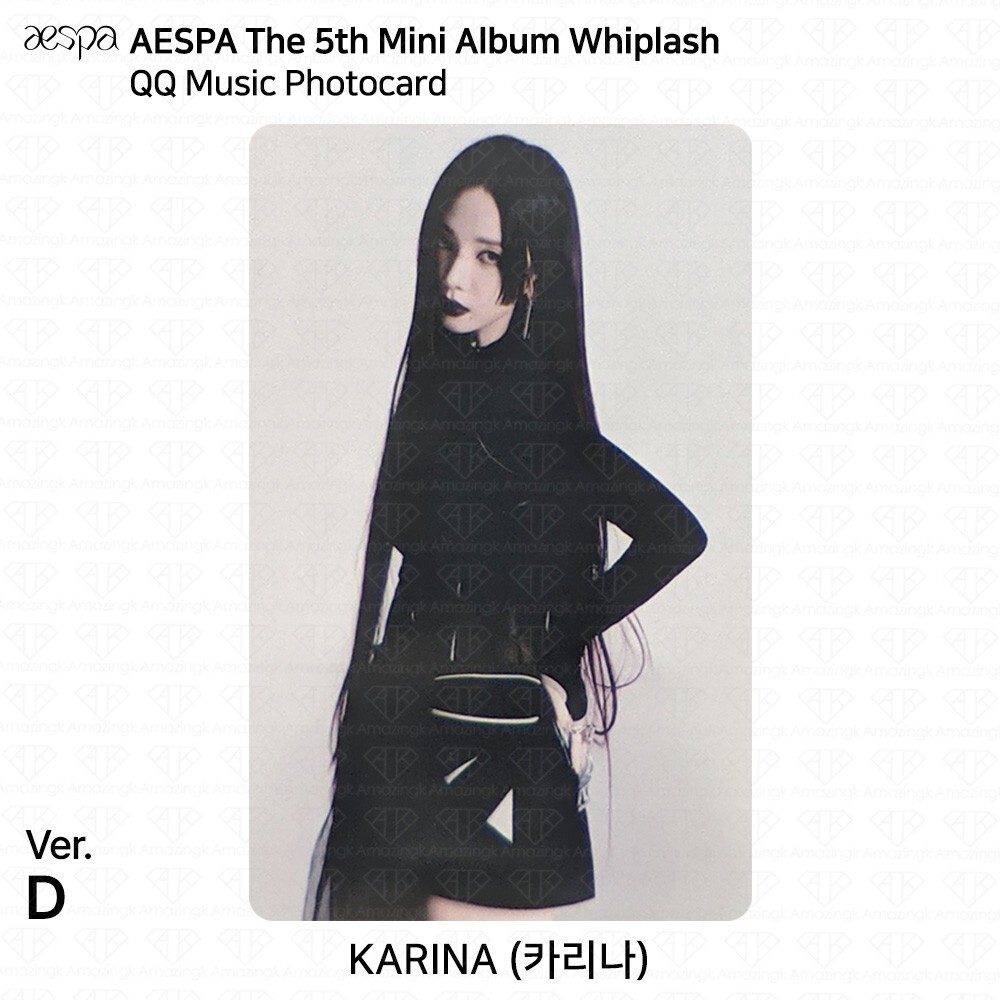 Aespa 5th Mini Album Whiplash QQ Music Photocard KARINA WINTER