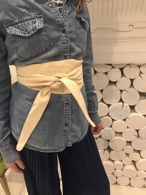 genuine leather obi belt